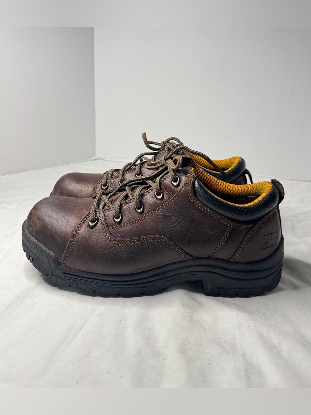 Timberland Brown Leather Ankle Work Boots Size 9.5M